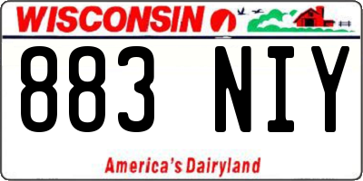 WI license plate 883NIY