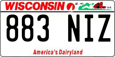 WI license plate 883NIZ