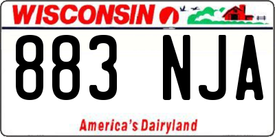 WI license plate 883NJA