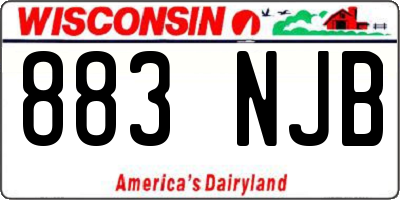WI license plate 883NJB