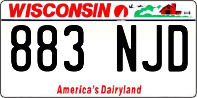 WI license plate 883NJD