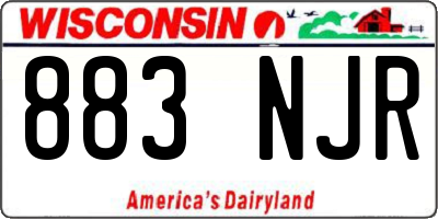 WI license plate 883NJR
