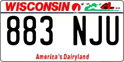 WI license plate 883NJU