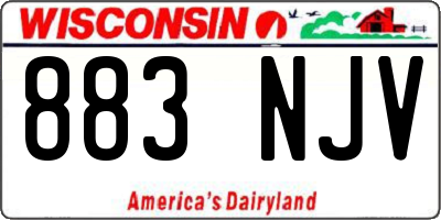WI license plate 883NJV