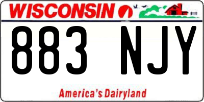 WI license plate 883NJY