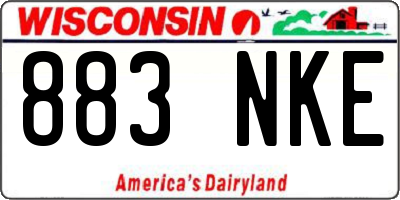 WI license plate 883NKE