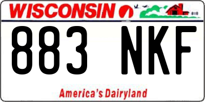 WI license plate 883NKF