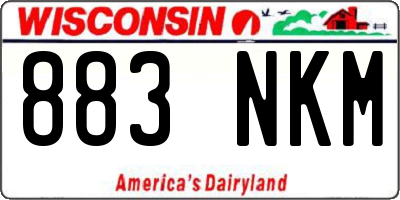 WI license plate 883NKM