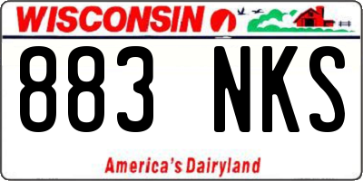 WI license plate 883NKS