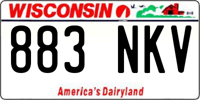 WI license plate 883NKV
