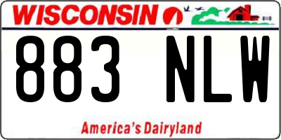 WI license plate 883NLW