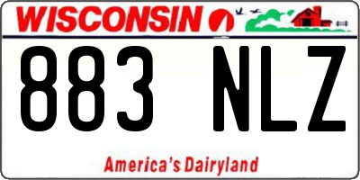 WI license plate 883NLZ