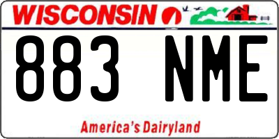 WI license plate 883NME