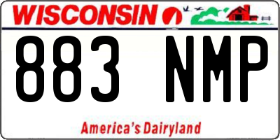 WI license plate 883NMP
