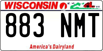 WI license plate 883NMT