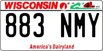 WI license plate 883NMY