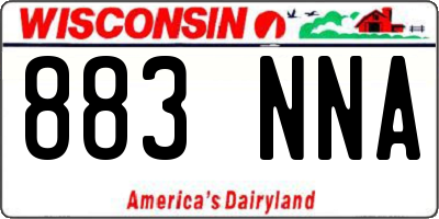 WI license plate 883NNA