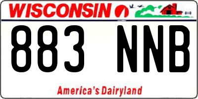 WI license plate 883NNB