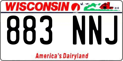 WI license plate 883NNJ
