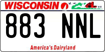 WI license plate 883NNL