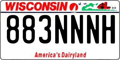 WI license plate 883NNNH