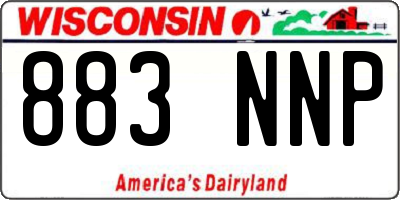 WI license plate 883NNP