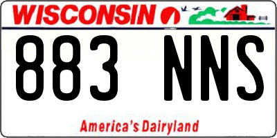 WI license plate 883NNS