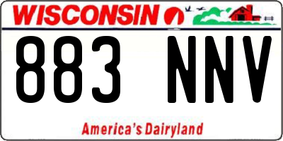 WI license plate 883NNV