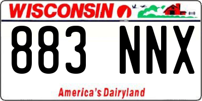 WI license plate 883NNX