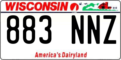 WI license plate 883NNZ
