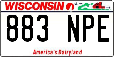 WI license plate 883NPE