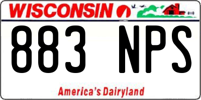 WI license plate 883NPS