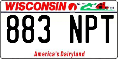 WI license plate 883NPT