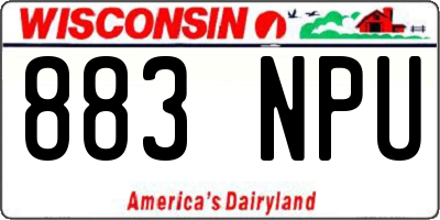 WI license plate 883NPU