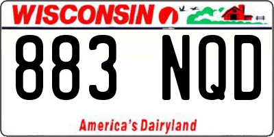 WI license plate 883NQD