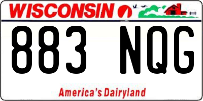 WI license plate 883NQG