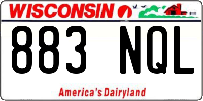 WI license plate 883NQL