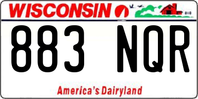 WI license plate 883NQR