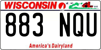 WI license plate 883NQU