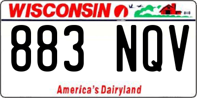 WI license plate 883NQV