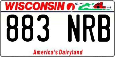 WI license plate 883NRB