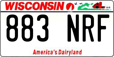 WI license plate 883NRF