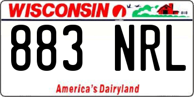 WI license plate 883NRL