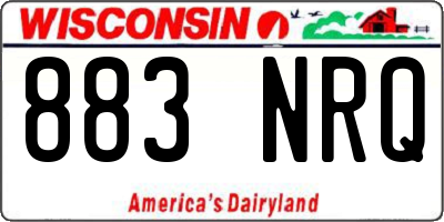 WI license plate 883NRQ