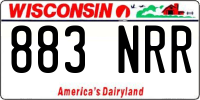 WI license plate 883NRR