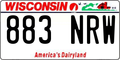 WI license plate 883NRW