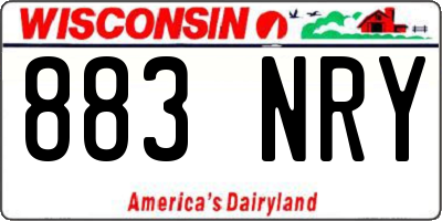 WI license plate 883NRY