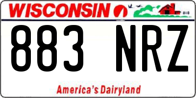 WI license plate 883NRZ
