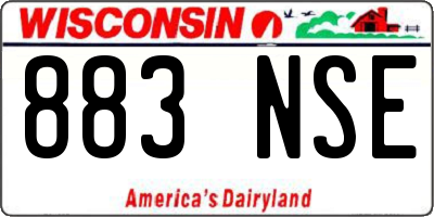WI license plate 883NSE