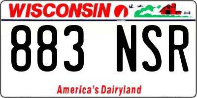 WI license plate 883NSR